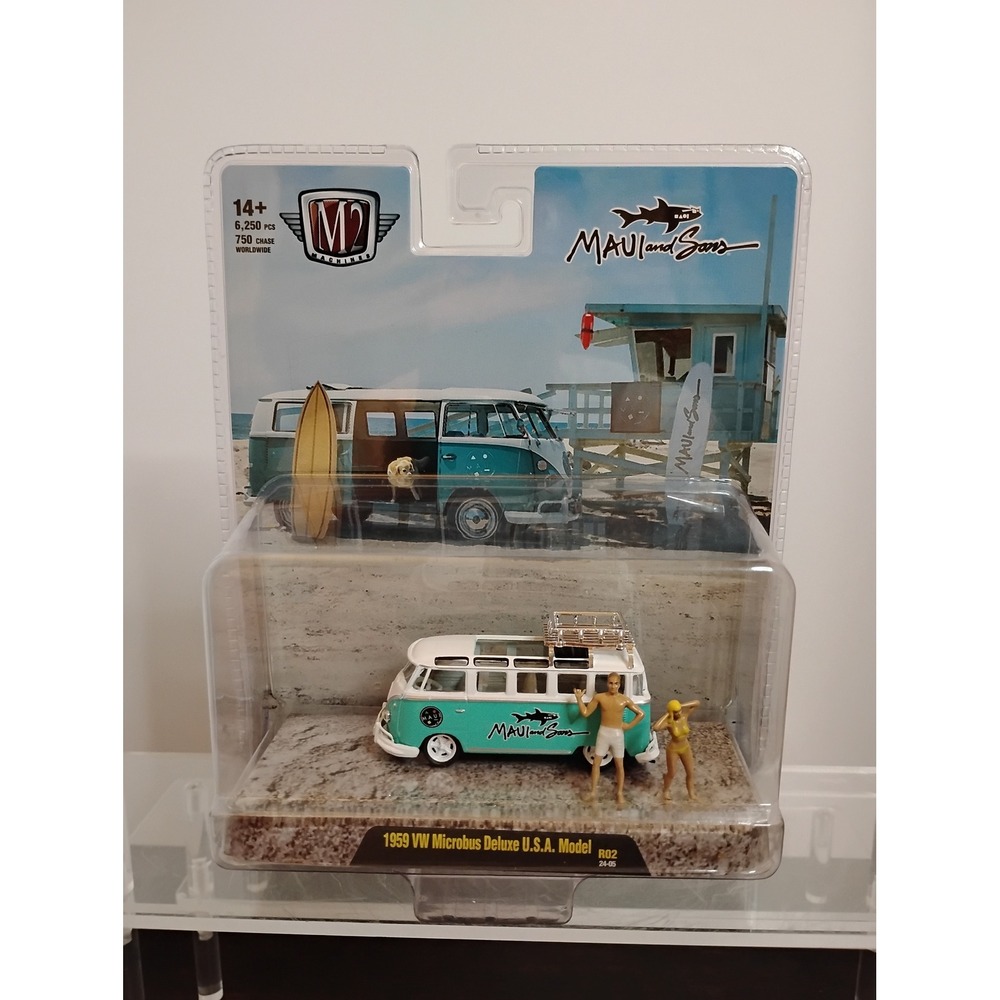 M2 Machines Maui and Sons 1959 VW Microbus Deluxe Chase 1:64 750 Worldwide R02